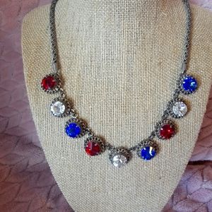 Sorrelli Roped in Red,White and Blue 21"  statement necklace